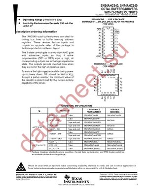 SN74AHC540PWRG4 datasheet  